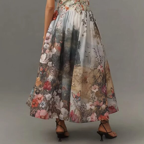 New Anthropologie The Muse Basque-Waist Midi Dress NWT - Picture 4 of 12